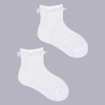 Zestaw skarpetek dla dzieci YOCLUB 3Pack Girl's Socks With Frill SKL-0008G-0100 17-19 3 pary White (5904921620734)