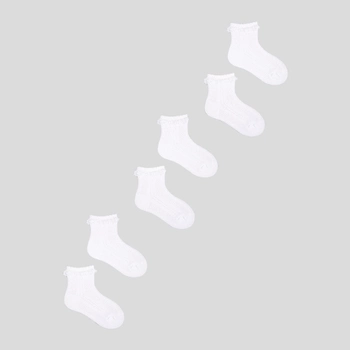 Zestaw skarpetek dla dzieci YOCLUB 3Pack Girl's Socks With Frill SKL-0008G-0100 23-26 3 pary White (5904921620758)