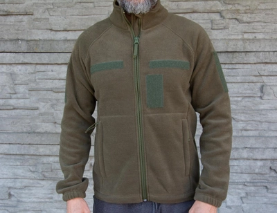 Флісова куртка Кіраса тактична турецький фліс 320 г./м.кв. хакі ВСУ 52 розмір 413-3