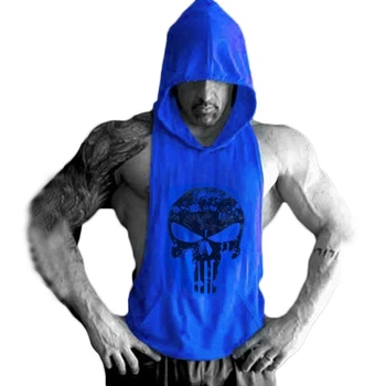 Майка с капюшоном Skull Blue 4028 L Синий