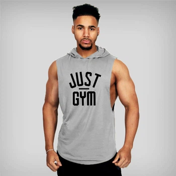 Безрукавка чоловіча з капюшоном Just Gym 4128 L Сірий
