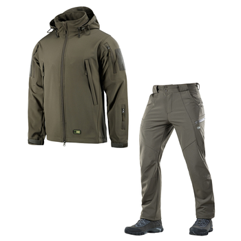 Зимовий тактичний костюм M-Tac куртка + штани Soft Shell Olive M