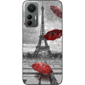 Бампер силиконовый чехол SMTT для Xiaomi 12 Lite с картинкой Париж