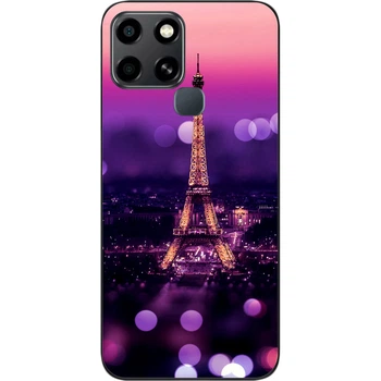 Силиконовый чехол SMTT для Infinix Smart 6 с картинкой Париж ночью