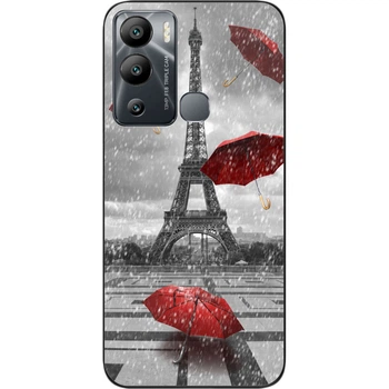 Бампер силиконовый чехол SMTT для Infinix Hot 12i с картинкой Париж