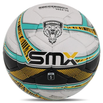 М'яч футбольний професійний Zelart Soccermax Pro Game Action 5049 розмір №5 White-Mint-Yellow