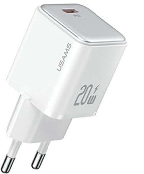 Мережевий зарядний пристрій Usams US-CC183 X-ron USB-C 20W PD 3.0 Fast Charging White (6958444904900)