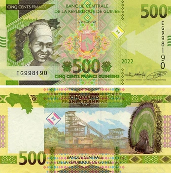 Банкнота Гвинея 500 франков 2022 UNC (Pnew)