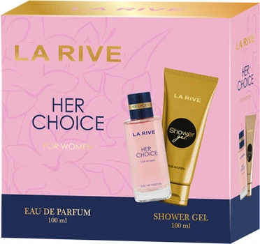 Zestaw upominkowy La Rive Her Choice Woda toaletowa 100 ml + żel pod prysznic 100 ml (5903719641715)