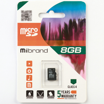 Карта памяти 8Gb microSDHC Mibrand class 4 KT-FF