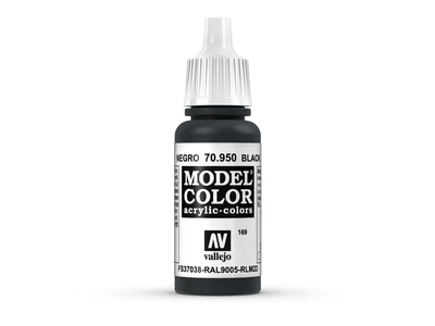 Фарба матова Black FS 37038 / RAL 9005 / RLM 22 - Model color 17 мл. Vallejo (70950)