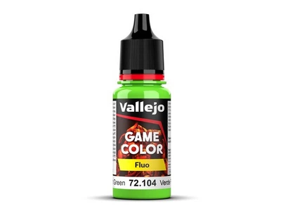 Краска Зеленый флуоресцентный (Fluorescent Green) 18 мл. Game Color - Fluo Vallejo (72104)