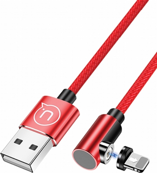 Kabel kątowy magnetyczny Usams U54 USB - Lightning 1 m Czerwony (6958444912394)