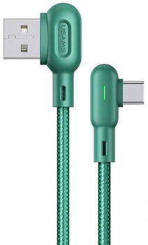 Kabel Usams U57 USB - USB Type-C 2 A 1.2 m Zielony (6958444948591)