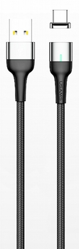 Kabel magnetyczny Usams U28 Fast Charge USB - micro-USB 3 A 1 m pleciony Szary (6958444966021)