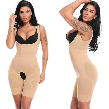 Комбидресс для коррекции фигуры Slim Shapewear Корректирующее белье утягивающие (размер XXL/XXXL ) Бежевый