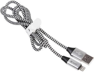 Кабель Tracer USB-A - Lightning 1 м Black/Silver (TRAKBK46268)