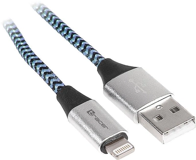 Кабель Tracer USB-A - Lightning 1 м Black/Blue (TRAKBK46269)