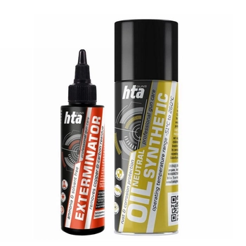 Набор средств HTA для для снятия меди и нагара со ствола (Exterminator 100 мл + Neutral Synthetic Oil 200 мл)