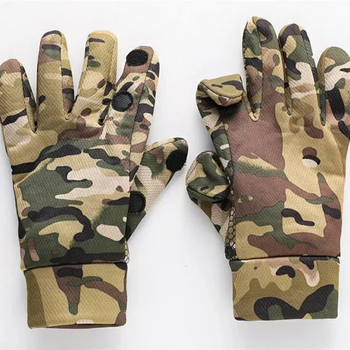 Тактичні повнопалі рукавички зі знімними пальцями Камуфляж (120099) Kali