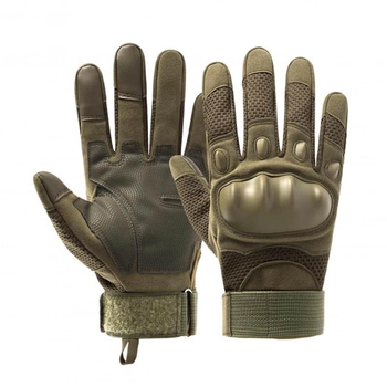 Тактические военные перчатки с закрытыми пальцами Оливковый L (340022) Kali