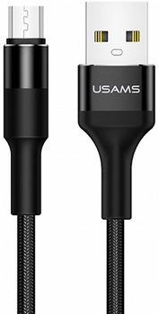 Kabel Usams U5 2 A USB Type-A na micro-USB 1.2 m Czarny (SJ224USB01) (6958444957043)