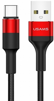 Kabel Usams U5 2 A USB Type-A na USB Type-C 1.2 m Czerwony (SJ221TC02) (6958444956640)
