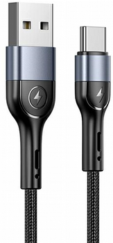 Кабель Usams U55 2 A USB Type-A на USB Type-C 1 м Black (SJ449USB01) (6958444912523)