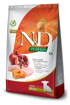Сухий беззерновий корм Farmina Dog GF N&D Pumpkin, Chicken & Pomegranate Puppy Mini для цуценят дрібних порід з куркою, гранатом і гарбузом 2.5 кг (арт 156342)