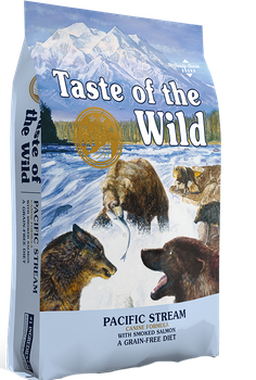 Сухой беззерновой корм Taste Of The Wild (Тейст оф зе Вайлд) Dog Grain Free Pacific Stream Adult All Breeds для взрослых собак всех пород с мясом лосося 12.2 кг (арт 9749-HT60)