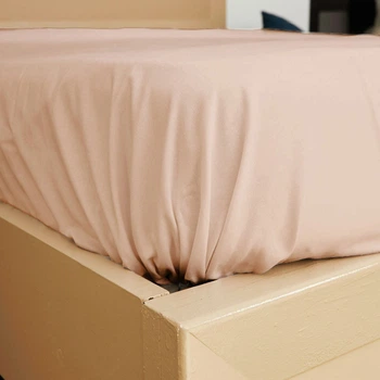 Простынь на резинке Поплин Cream beige Бежевый&nbsp;80*190&nbsp;высота 25 см