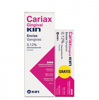 Набір Kin Cariax Gingival Ополіскувач для порожнини рота 500 мл + зубна паста 75 мл (8474070487016)