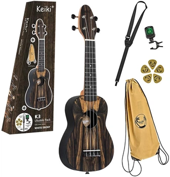 Укулеле Ortega Keiki Pack K3-WEB Sopano White Ebony комплект (R127141)
