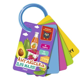 Розвиваючі картки Англійська мова Їжа укр англ Vladi Toys (VT5000-17) (221868)