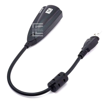 Звуковая карта Ewell USB C-Media 7.1 Channel, black (EW131)