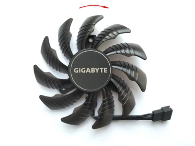 Вентилятор для видеокарты Gigabyte (original) 77 мм 4-pin Everflow T128010SU (PLD08010S12HH FY08010H12LPA GA81S2U) (№45.51)