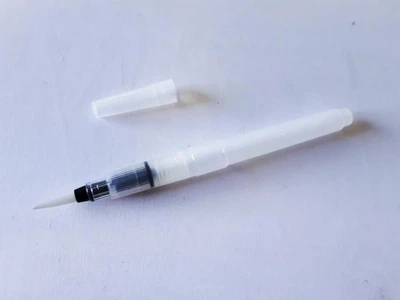 Пензлик кондитерський для розпису пряників з ємністю пластиковий L 16 cm 19188
