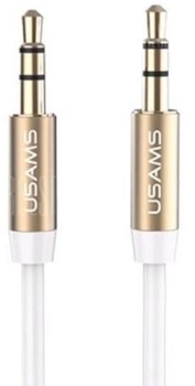 Adapter Usams audio jack 3.5 mm - 3.5 mm 1 m White (6958444996882)
