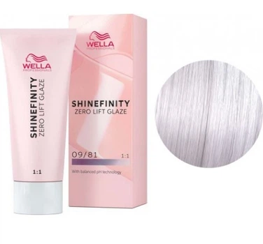 Краска для волос Wella Shinefinity 09/81 очень светлый перламутровый блондин пепельный 60 мл