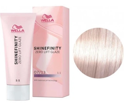 Краска для волос Wella Shinefinity 07/13 средний блондин пепельно-золотой 60 мл