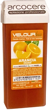 Воск в кассете для депиляции Arcocere Velour Bio Orange Апельсин 100 мл (8024908001145)