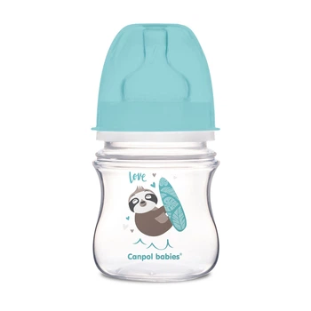 Пляшка з широким отвором антиколікова Easystart Toys 120 мл Canpol Babies Cиня (5901691812932)