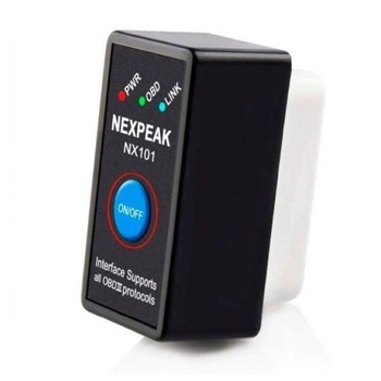 Універсальний діагностичний сканер OBD2 ELM327 NX101 V15 mini Bluetooth із кнопкою ON/OFF
