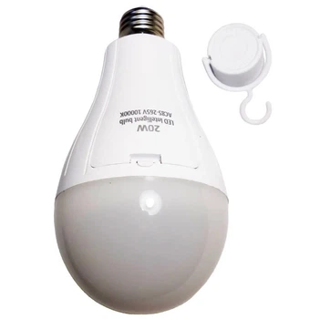 Лампочка з акумулятором світлодіодна 2 x 18650 20w LED лампа