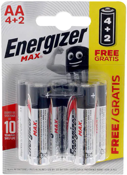 Лужні батарейки Energizer Max Power LR06 AA 6 шт. (7638900426908)