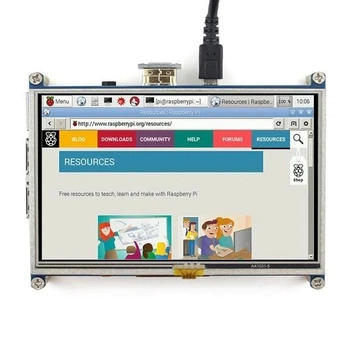Дисплей сенсорний 5" для Raspberry Pi 800x480 LCD Resistive Touch Screen, Waveshare (WAV-10563)