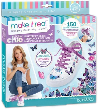 Набір для творчості Make It Real Sticker Chic Buterfly Прикраси для взуття (695929013257)
