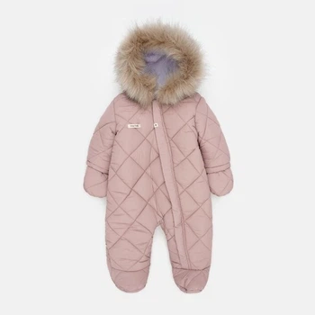Сплошной детский комбинезон зимний для новорожденных MagBaby Pooh 68 см Пудровый