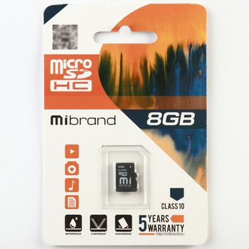 Карта памяти 8Gb microSDHC Mibrand class 10 KT-FF
