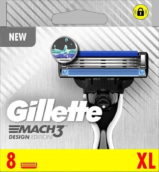 Картриджи сменные для бритья Mach3 мужские Gillette Mach 3 Design Edition 8 шт.
